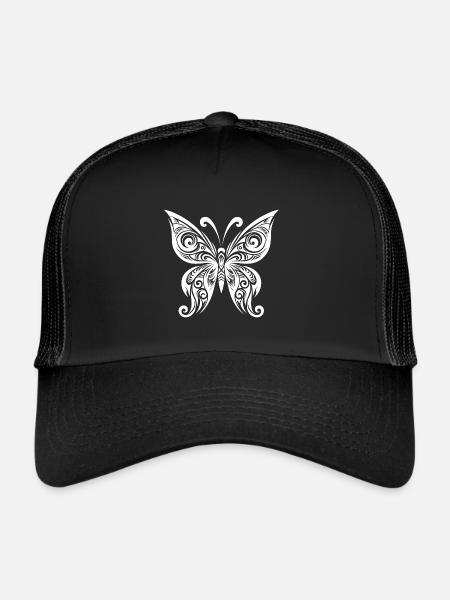 Pretty Ink Tattoo Kids Style Butterfly - Trucker Cap - black/black - Front