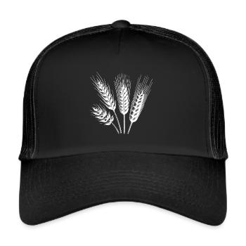 Verschiedene Getreidesorte Ähren - Trucker Cap - Schwarz/Schwarz - Vorne