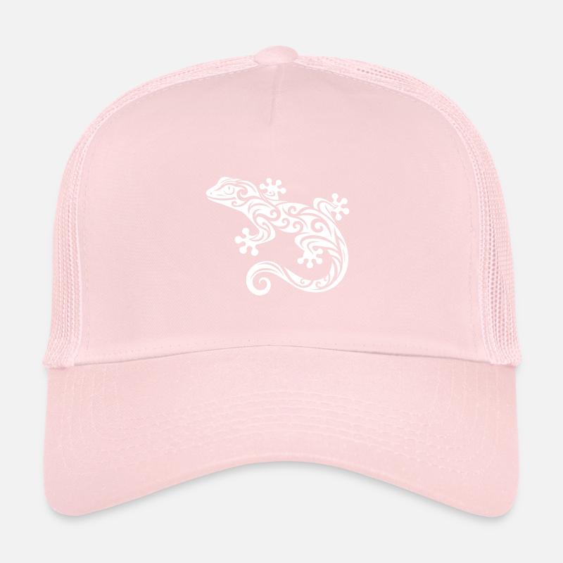 Gecko in Tribal Tattoo Ink Style Trucker Cap