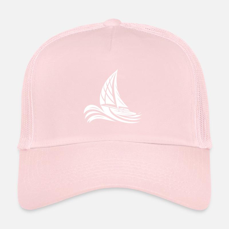 Voilier sur le cap dans les grosses vagues Casquette trucker 