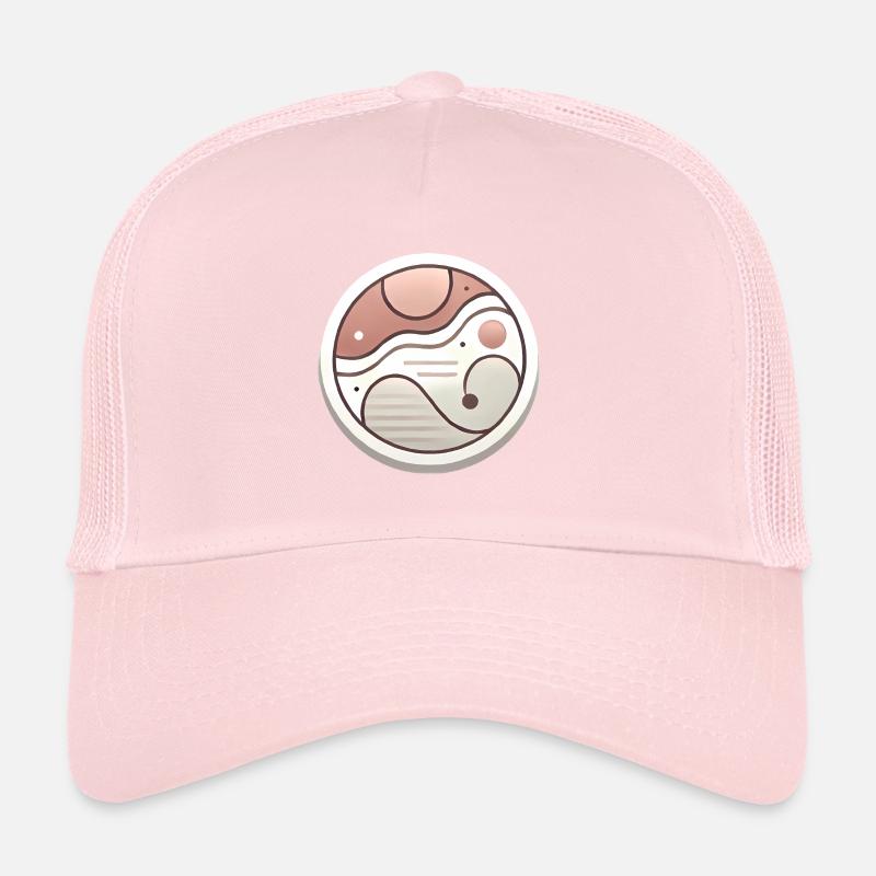 Minimalistisches abstraktes Abzeichen-Design Trucker Cap