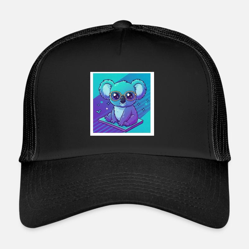 Drôle de koala avec des lunettes - 90s vibes Casquette trucker 