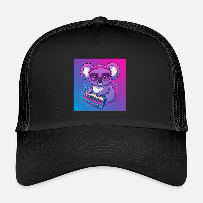 Drôle de koala avec cassette - 80s Vibes Casquette trucker 