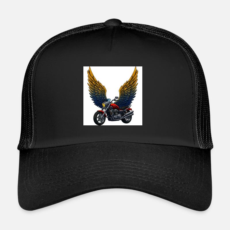 Futuristic motorcycle with wings Trucker Cap