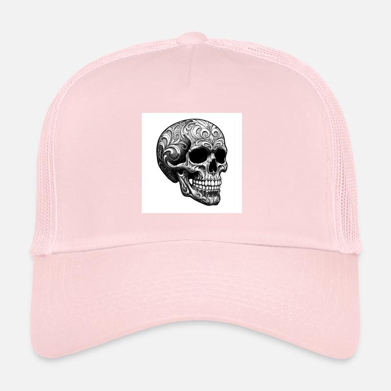 Crâne : symbole de mort et de rébellion Casquette trucker 