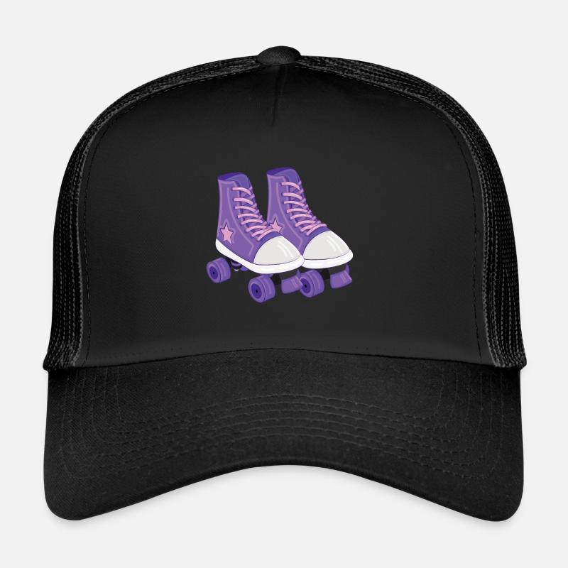 Rollschuh - Trucker Cap - Schwarz/Schwarz