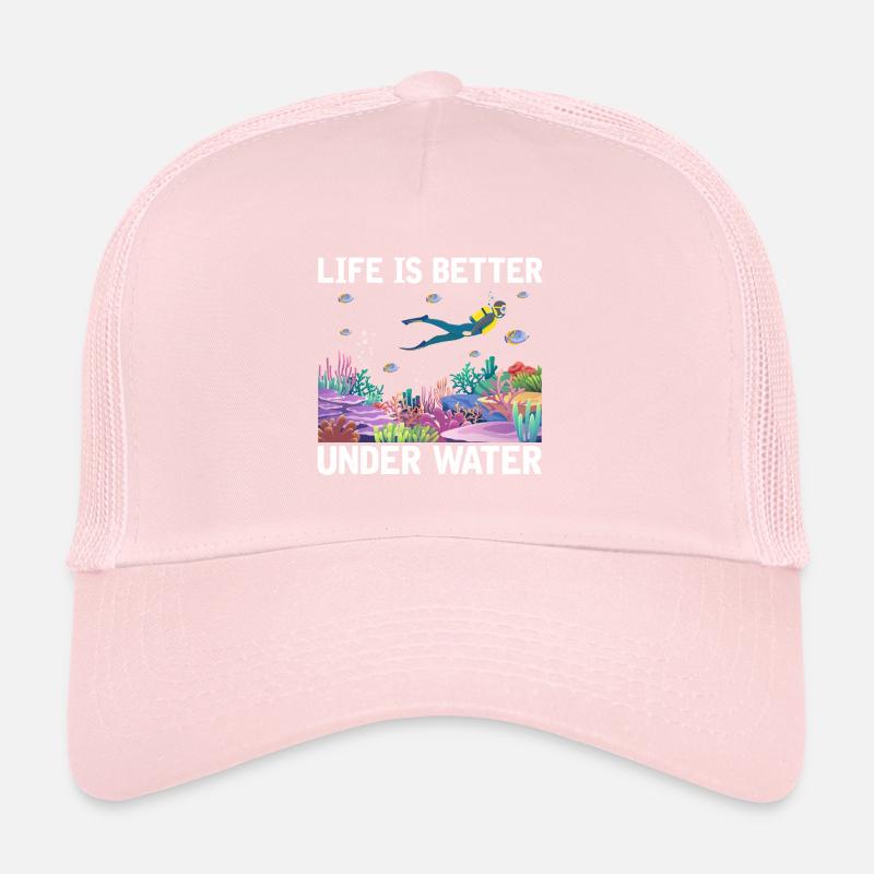 Plongée Aventure Plongeurs Mer Océan Casquette trucker 