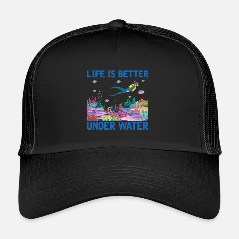 Plongée Aventure Plongeurs Mer Océan Casquette trucker 