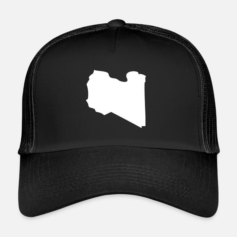 Drapeau de la carte de la Libye Casquette trucker 