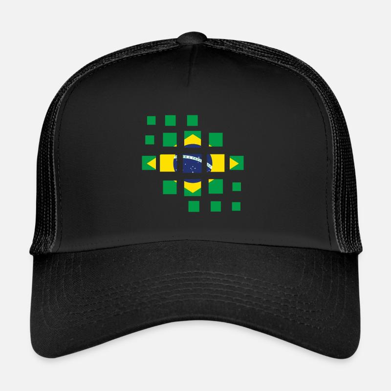 Drapeau du Brésil Drapeau de l’Amérique du Sud Casquette trucker 