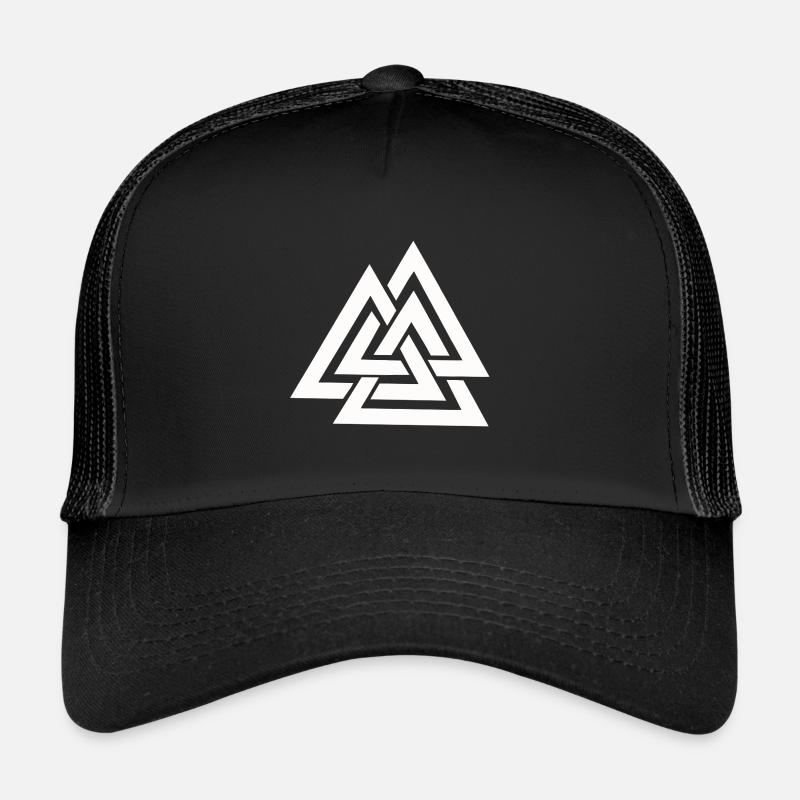 Valknut Viking - Casquette trucker  - noir/noir