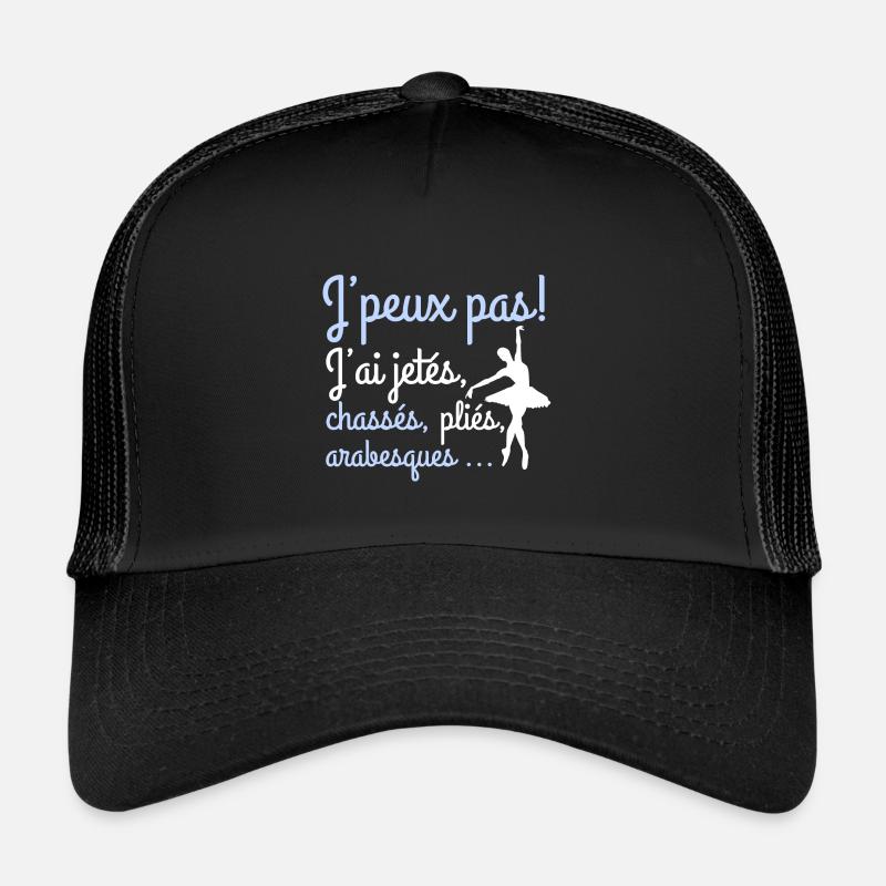 Ballet Danse classique Je peux pas - Casquette trucker  - noir/noir