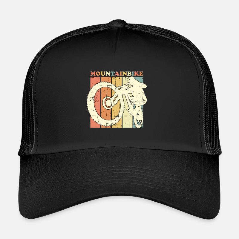 Mountainbike - Trucker Cap - Schwarz/Schwarz