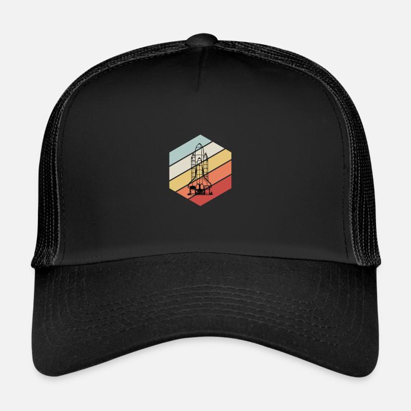 Navette spatiale - Espace, Tous, Espace - Casquette trucker  - noir/noir