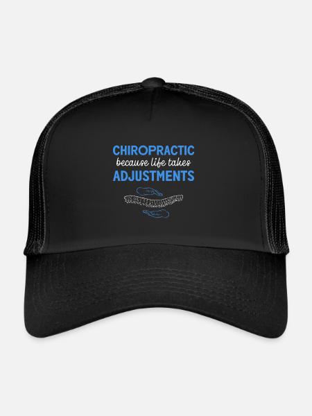 Physiothérapie Physiothérapeute Chiropracteur Chiro - Casquette trucker  - noir/noir - Devant