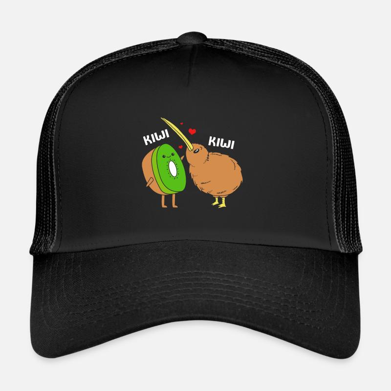 kiwi-vogel Kiwi Vogel - Trucker Cap - Schwarz/Schwarz
