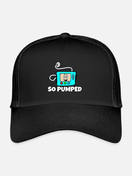 Sensibilisation au diabète I Diabétique I Pompe à insuline I So - Casquette trucker  - noir/noir - Devant