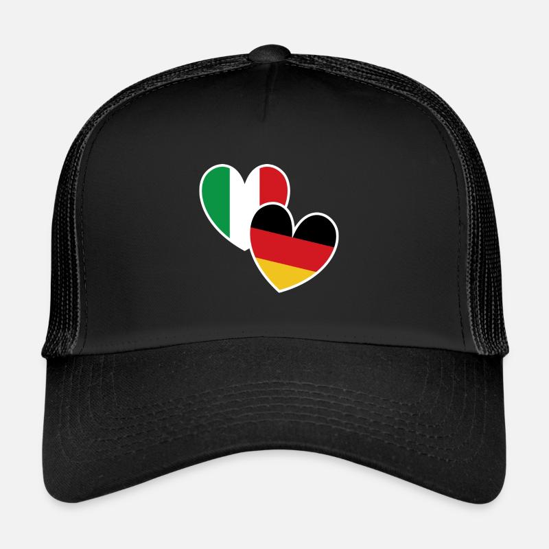 Italie - Casquette trucker  - noir/noir