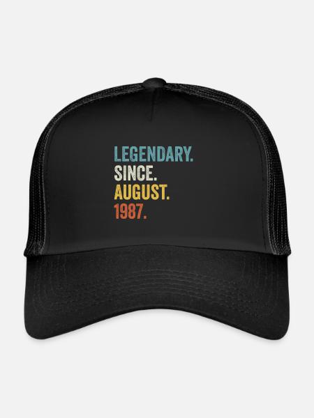 Legendary Since August 1987 35e anniversaire - Casquette trucker  - noir/noir - Devant
