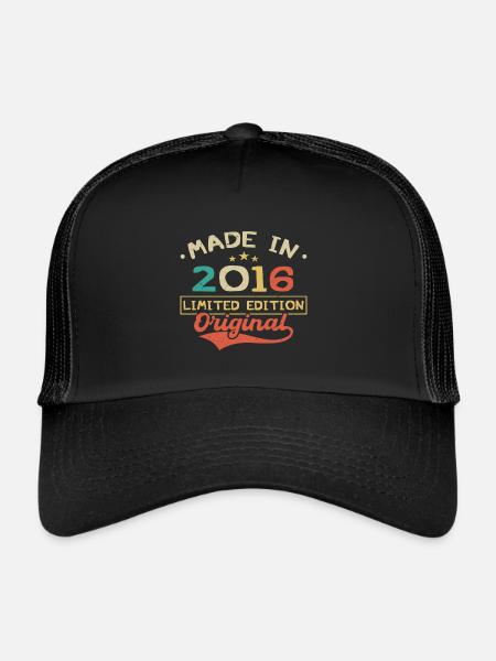 Made in 2016 | Limited Edition 2016 | Original - Trucker Cap - black/black - Front