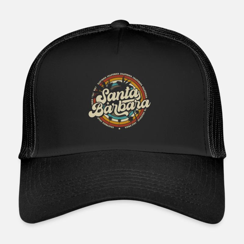 Santa Barbara California Sunset Retro Trucker Cap