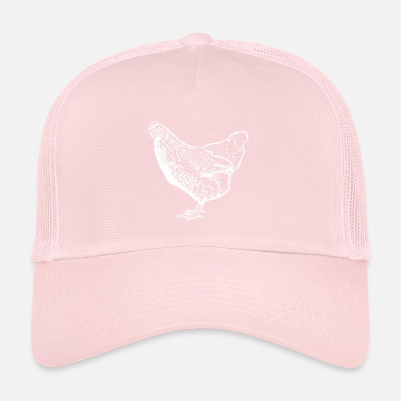 Poulet - Dessin - Éventail de poulets Casquette trucker 
