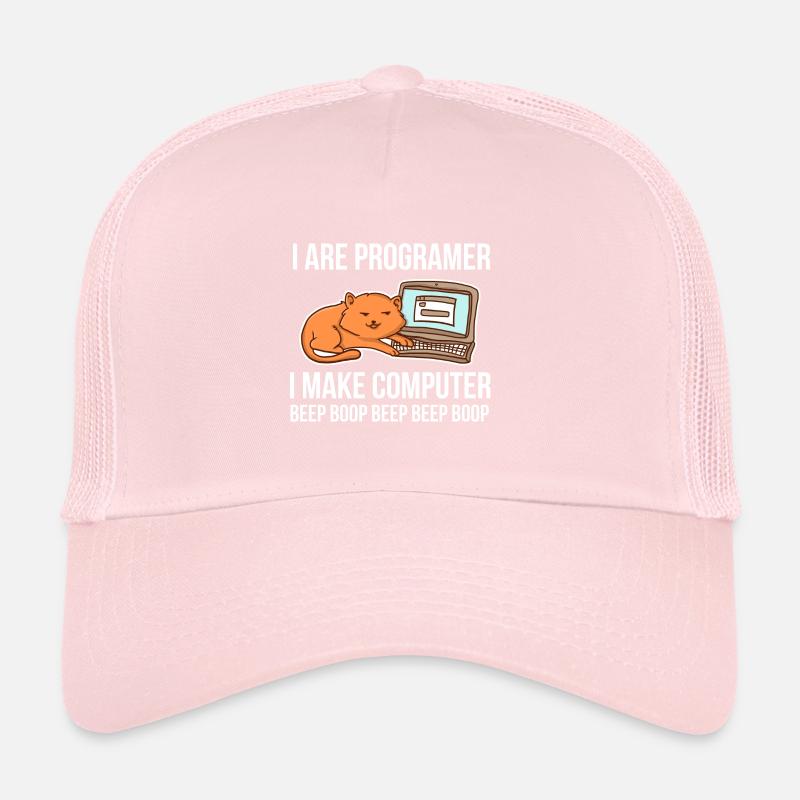 Programmer chat humor for coders and Trucker Cap