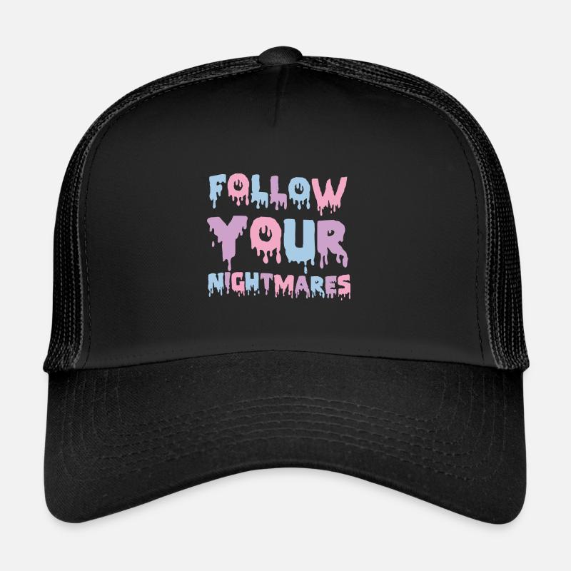 Follow Your Nightmares Pastel Goth Soft Grunge Trucker Cap