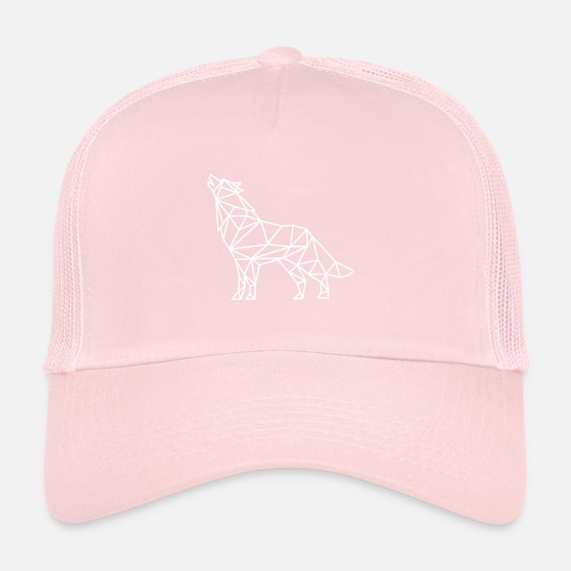 Wolf Geometrisch Linien Trucker Cap