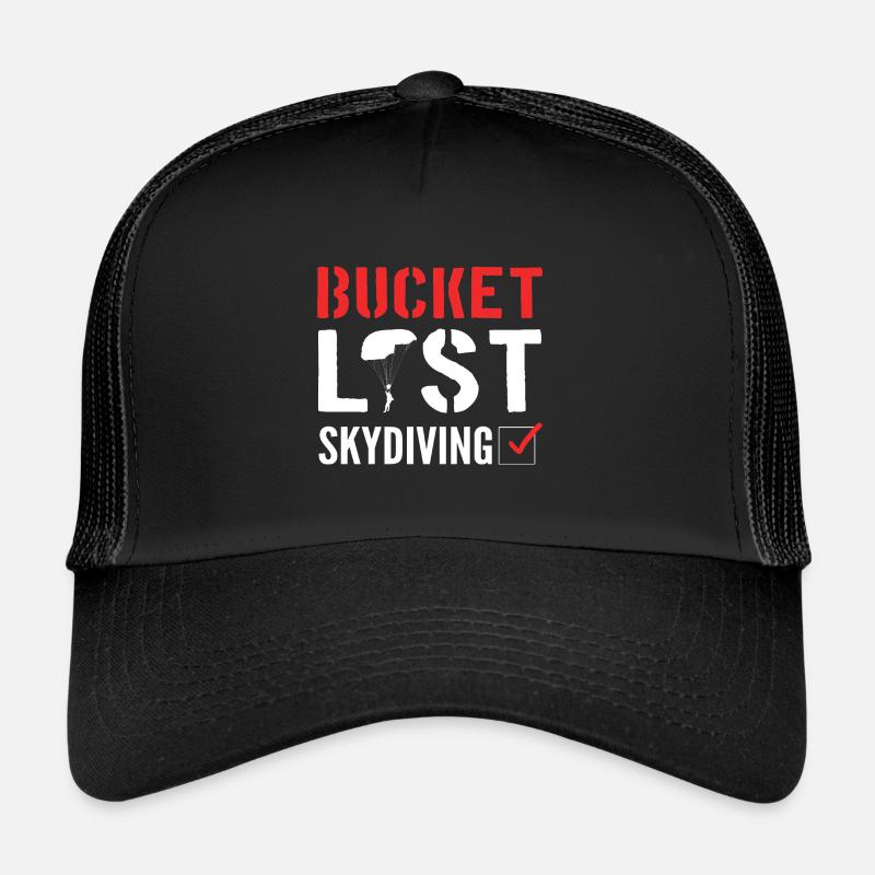 Bucket List Parachutiste de parachutisme Casquette trucker 