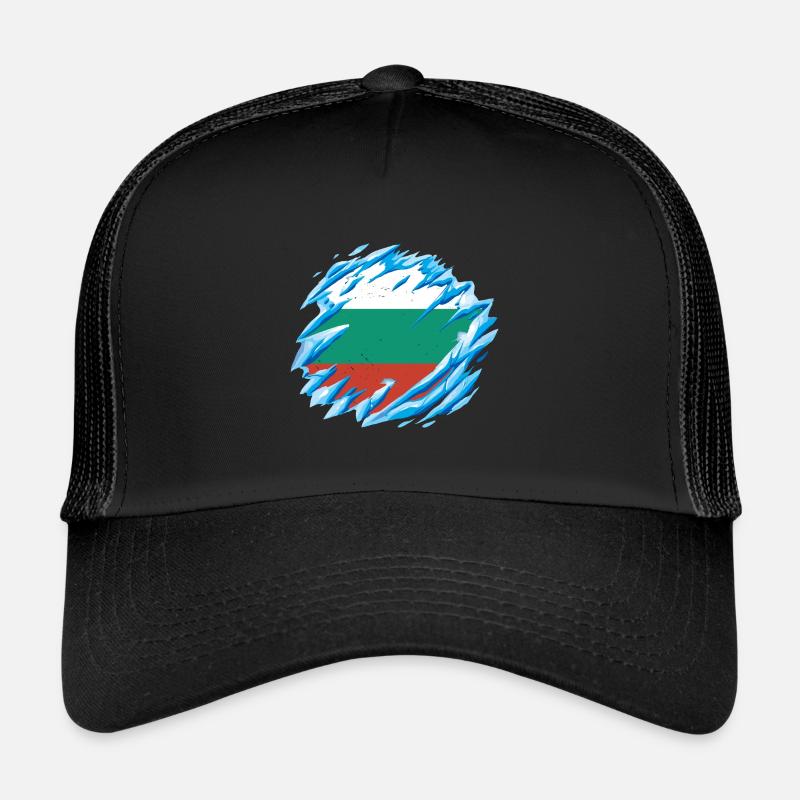 Drapeau de la Bulgarie Drapeau bulgare Sables d’or Casquette trucker 