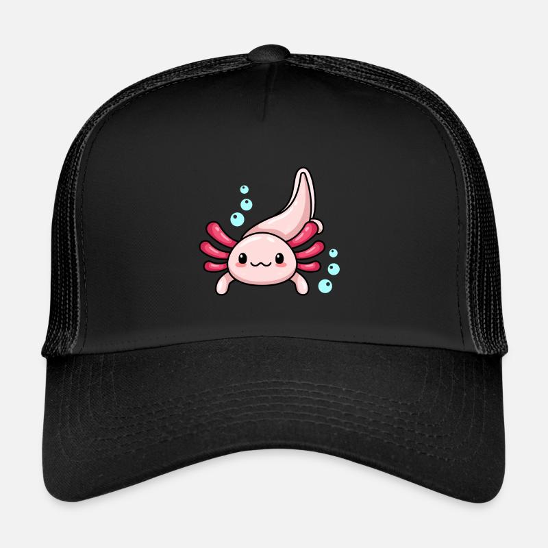 Leucistic Axolotl Design for Axolotl Lovers Trucker Cap