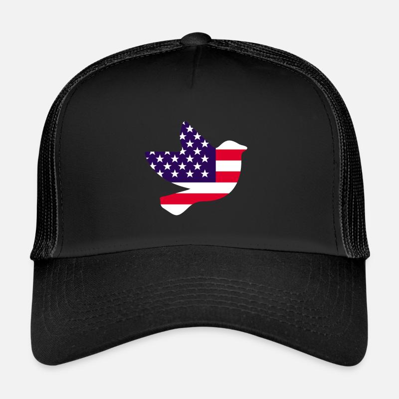 Conception de colombe drapeau de l’Amérique des États-Unis pour les amateurs de pigeons Casquette trucker 