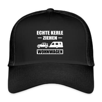 Camping - Trucker Cap - Schwarz/Schwarz - Vorne