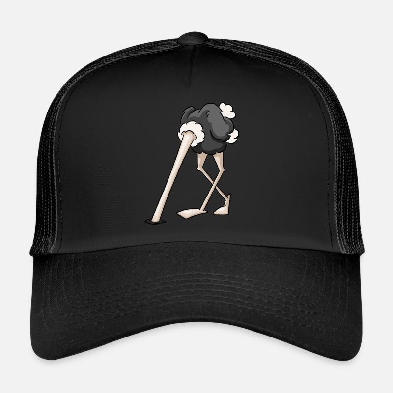 cool ostrich head in the sand funny gift Trucker Cap
