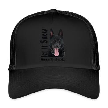 German shepherd, german shepherd, dog sport, dogs - Trucker Cap - black/black - Front