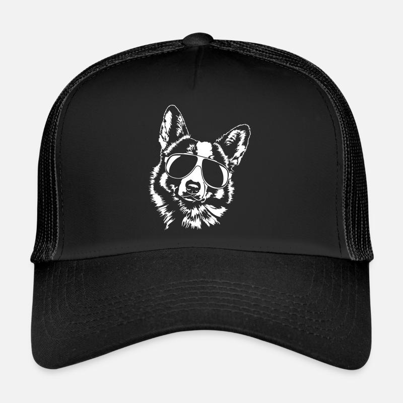 WELSH CORGI cool - Trucker Cap - Schwarz/Schwarz