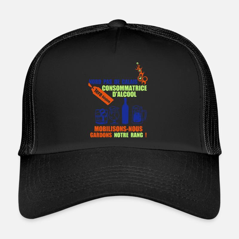 North Pas de Calais area first alcohol2 Trucker Cap