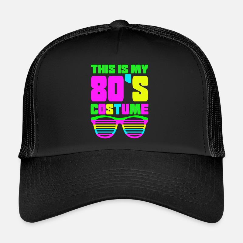 80s bath button - Trucker Cap - black/black