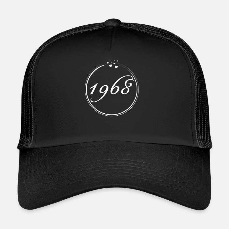 1968 - Casquette trucker - noir/noir