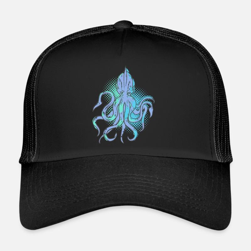 calamar - Casquette trucker  - noir/noir