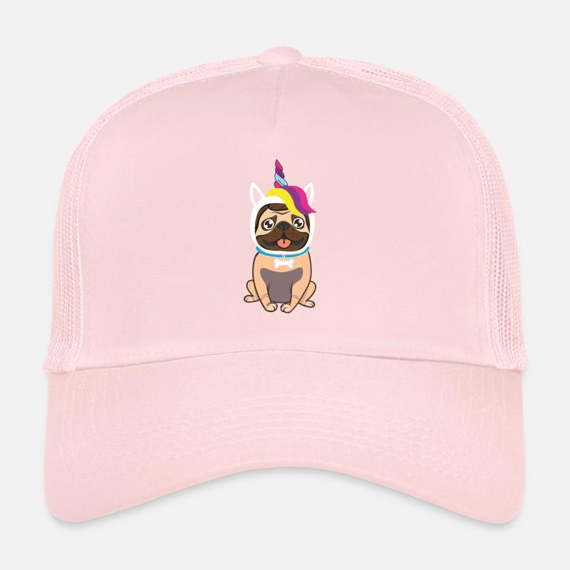 Mops in Einhornkostüm Trucker Cap