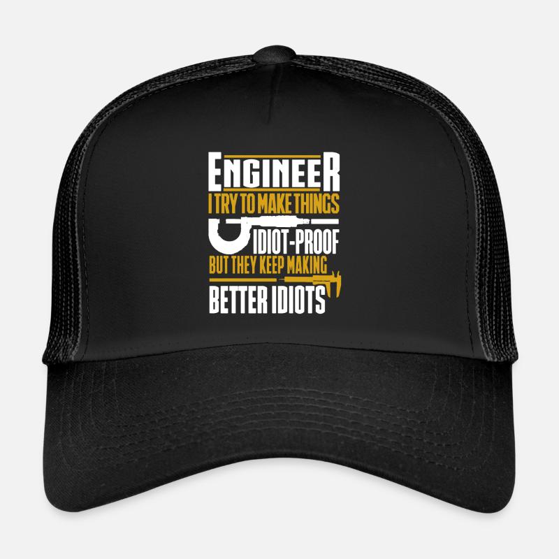 Engineer Shirt - Trucker Cap - black/black