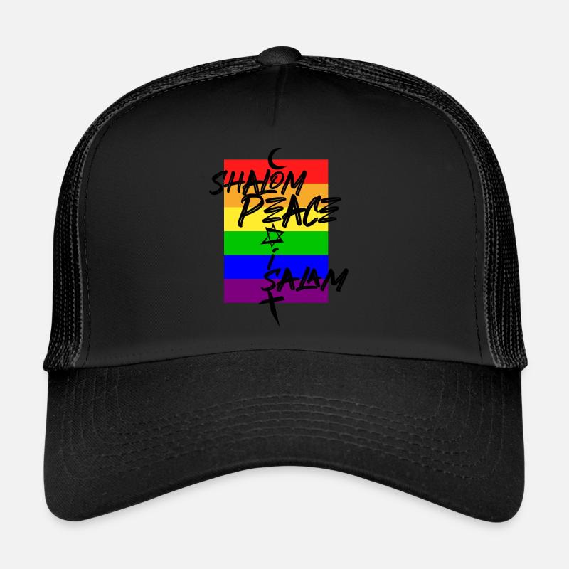 Peace Shalom Salam Coexist Casquette trucker 
