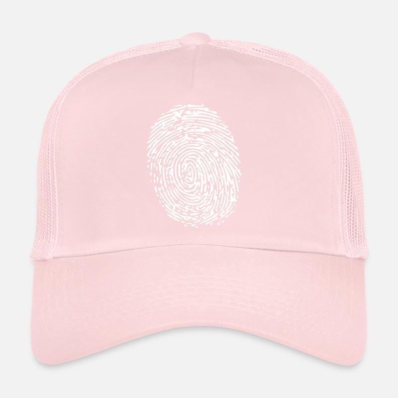 Empreinte digitale blanche Casquette trucker 