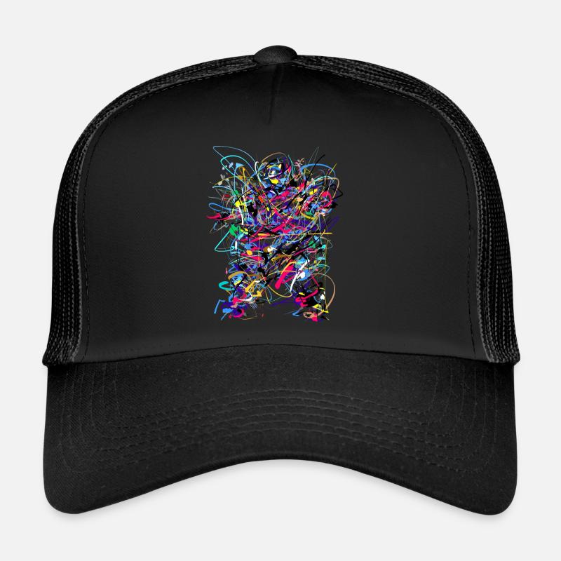 Abstrakt - Trucker Cap - Schwarz/Schwarz