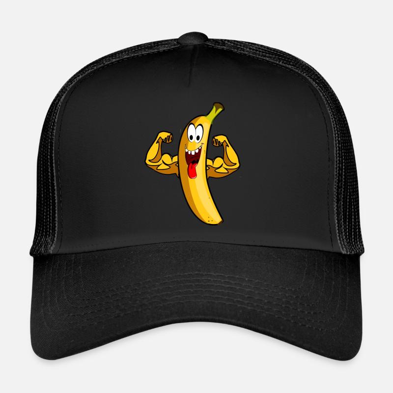 Banana frutarian diet strong biceps power Trucker Cap