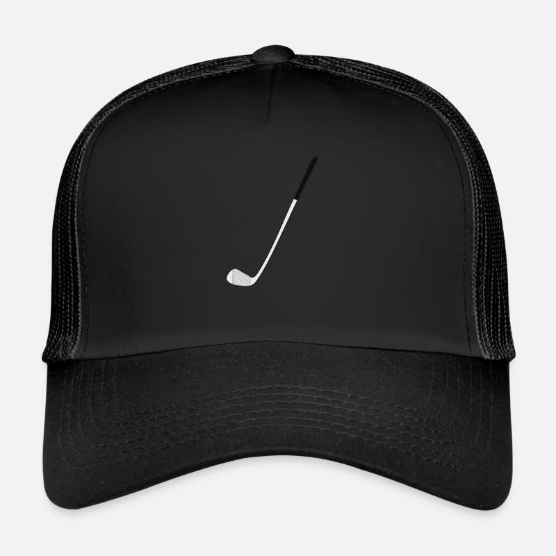 Golfschläger - Geschenk - Trucker Cap - Schwarz/Schwarz