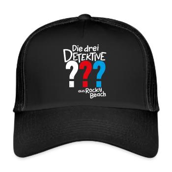Die Drei ??? Kids aus Rocky Beach - Trucker Cap - Schwarz/Schwarz - Vorne