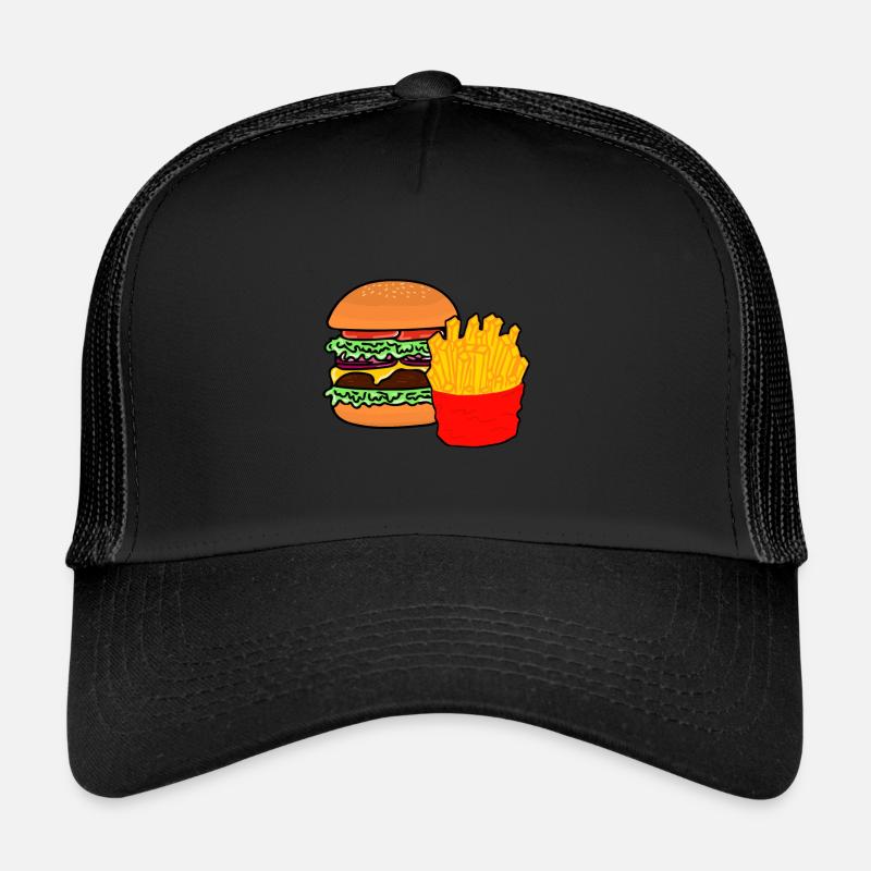 Burger - dessin - frites Casquette trucker 